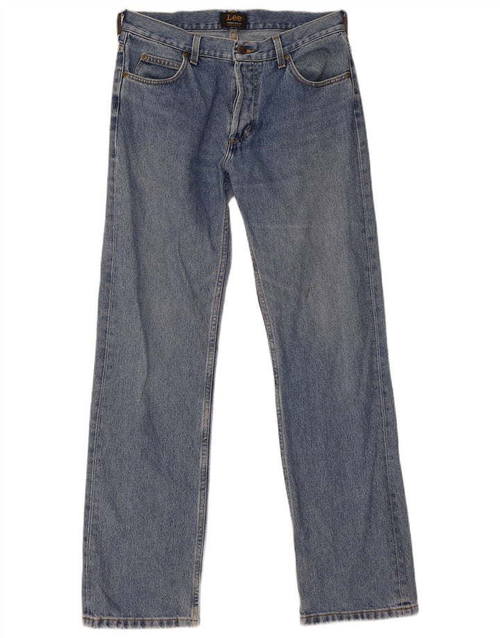 Lee Mens Seattle Straight Jeans W32 L32 Blå Bomuld