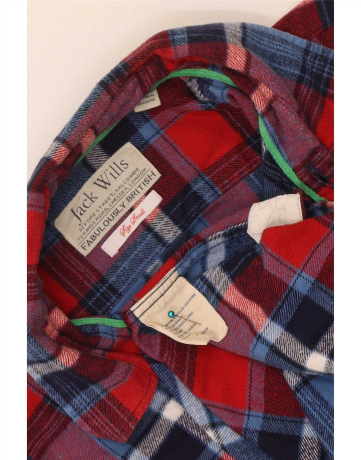 Jack Wills Herre flannelskjorte Lille flerfarvet plaid bomuld