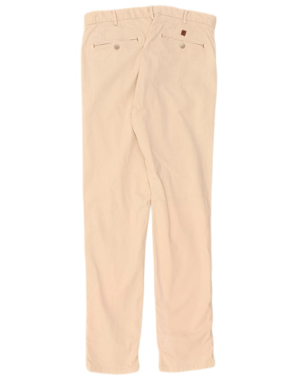Massimo Dutti Herre Slim Fit Chinobukser EU 42 Large W32 L34 Beige Bomuld