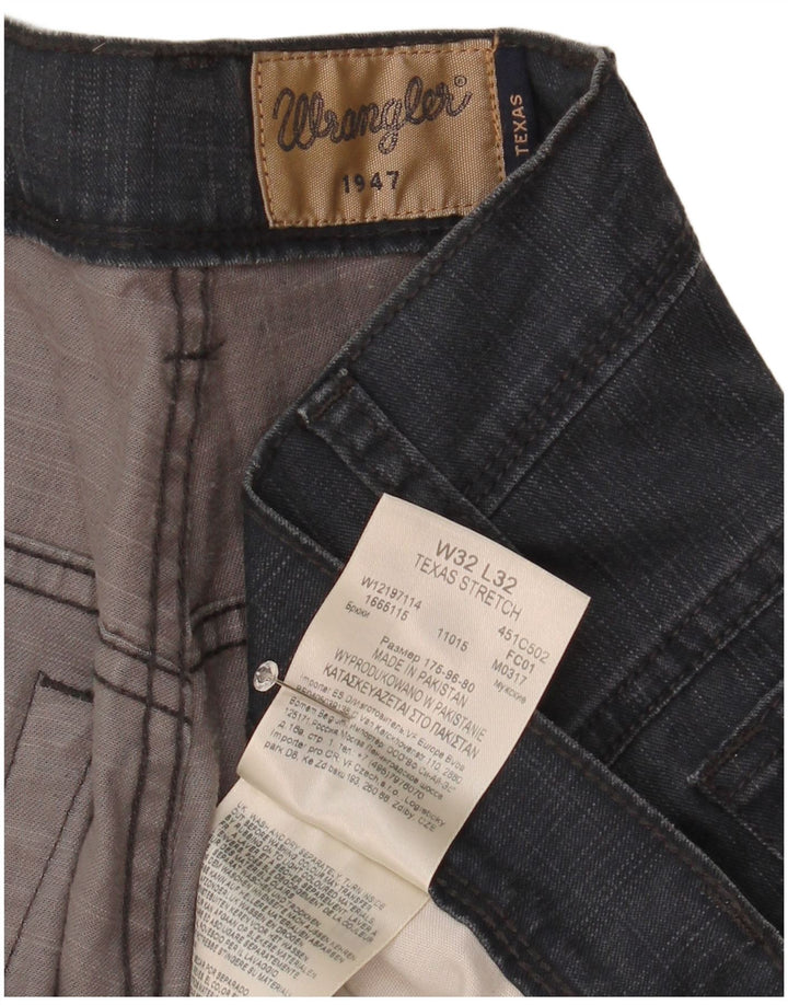 Wrangler Herre Texas Stretch Straight Jeans W32 L32 Marineblå Bomuld