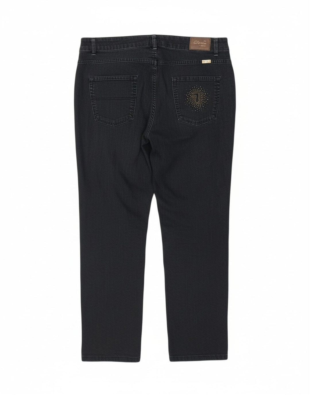 TRUSSARDI Womens Straight Jeans W33 L27 Navy Blue Cotton