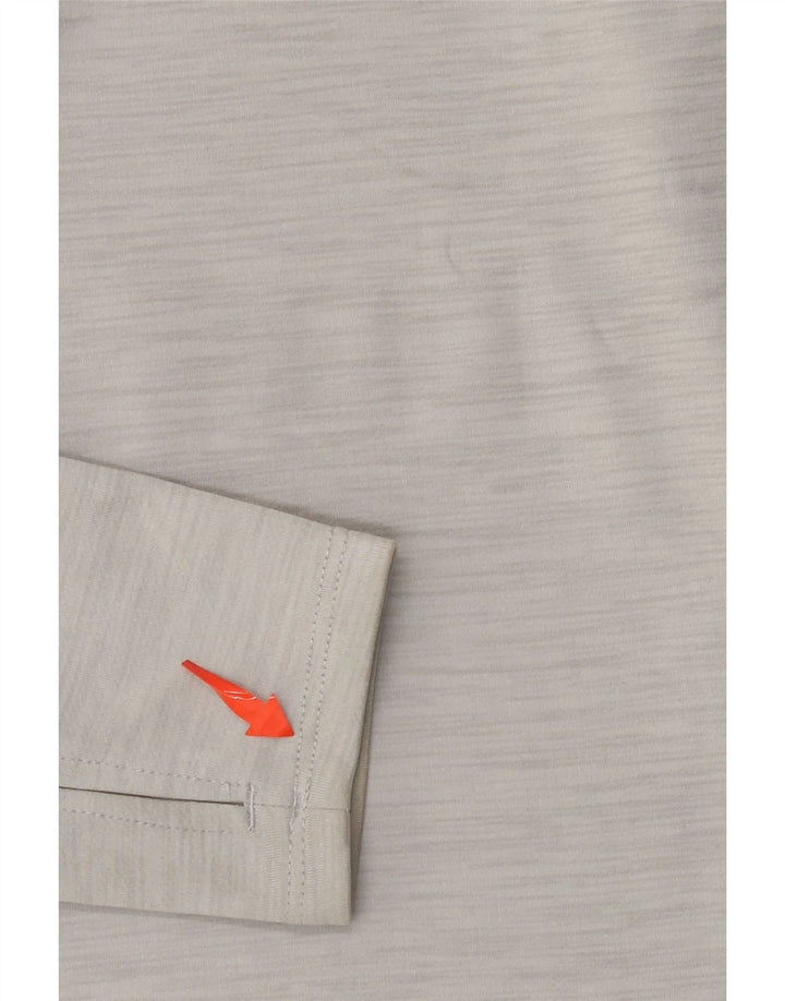 NIKE Herre Dri Fit Pullover med lynlås-hals træningsdragt, lille grå flækket