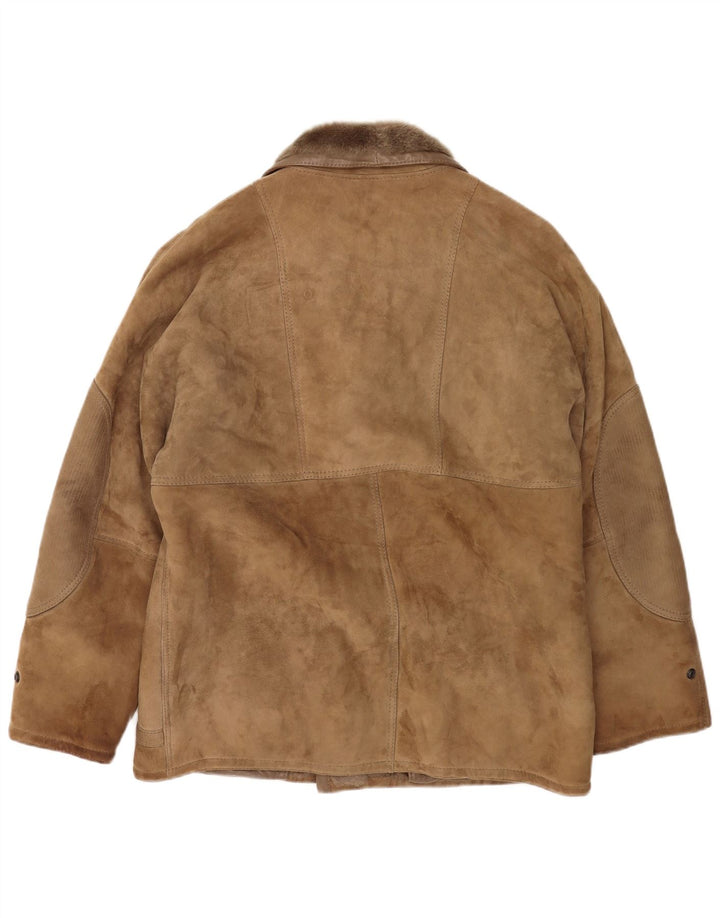 Vintage Herre Shearling Jacket IT 52 XL Beige