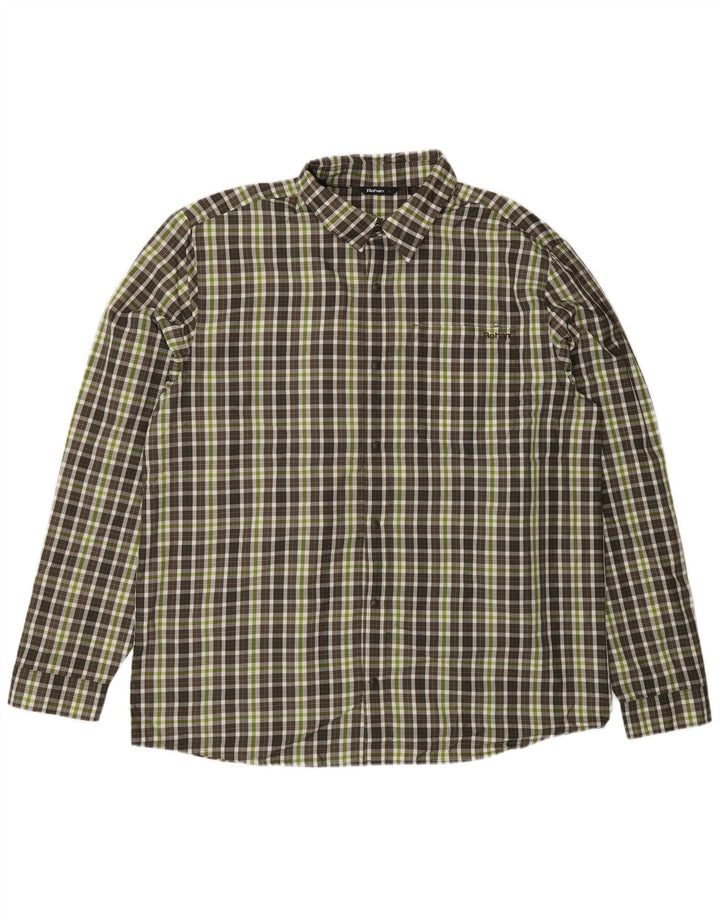 Rohan herreskjorte stor grøn ternet polyester