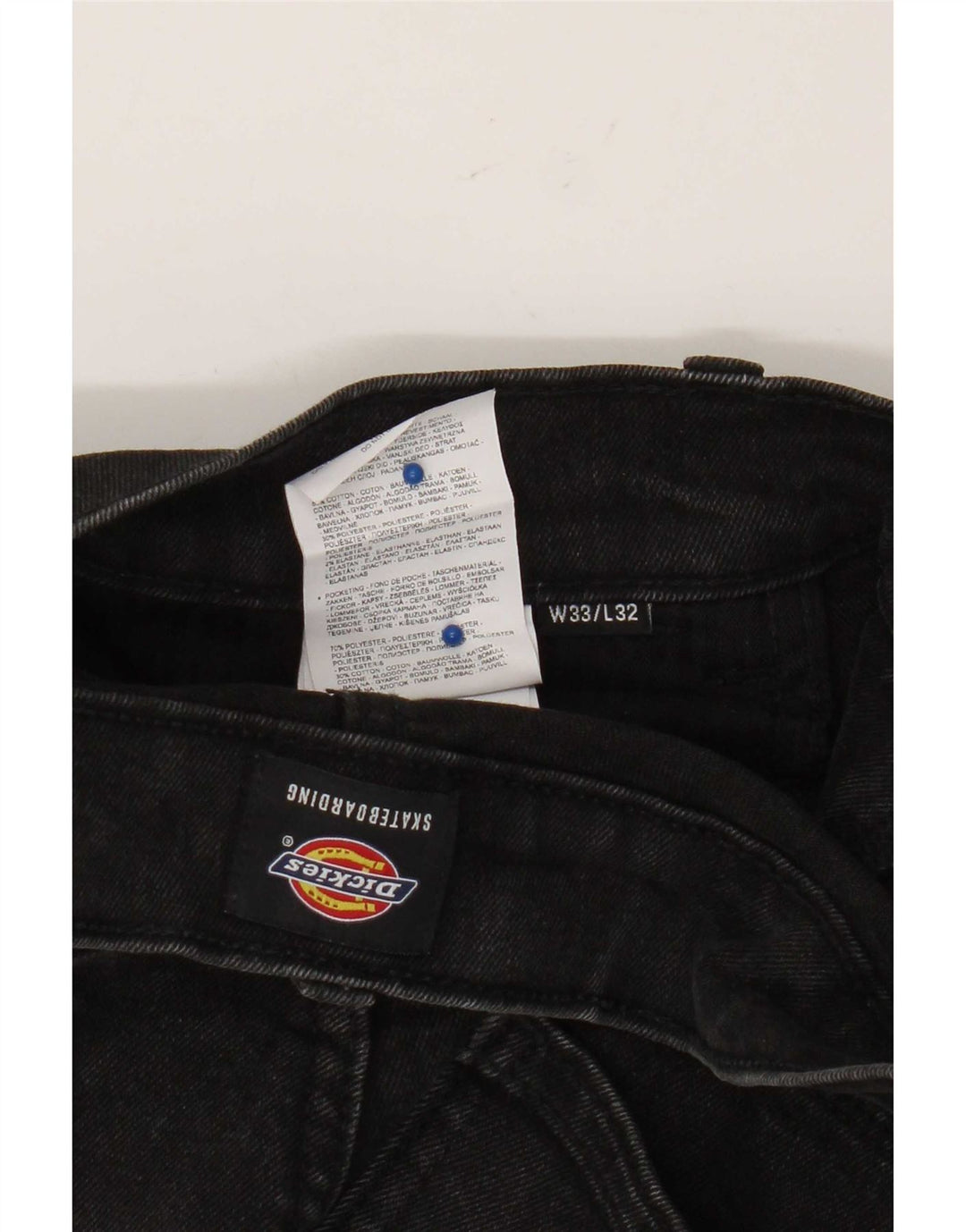 Dickies Herre Skateboard Løse jeans W33 L32 Sort Bomuld