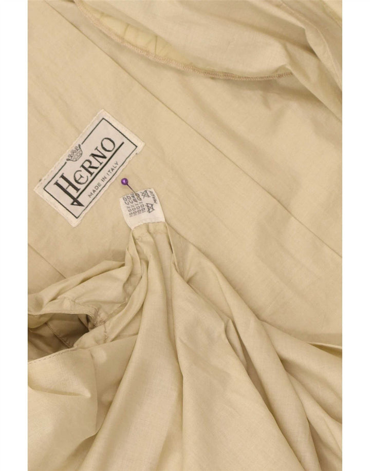 Herno Womens Trench Coat UK 12 Medium Beige Bomuld