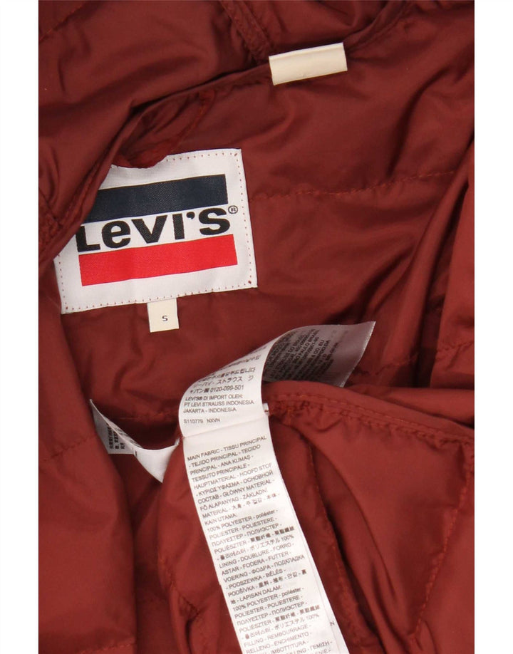Levi's Polstret hættejakke til kvinder UK 10 Lille rød polyester