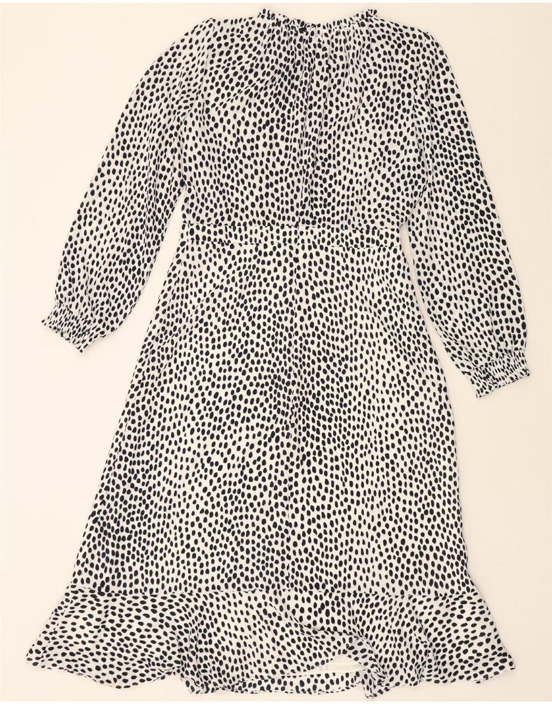 J. CREW Womens Long Sleeve Maxi Dress US 6 Medium White Spotted Polyester Vintage J. Crew and Second-Hand J. Crew from Messina Hembry 