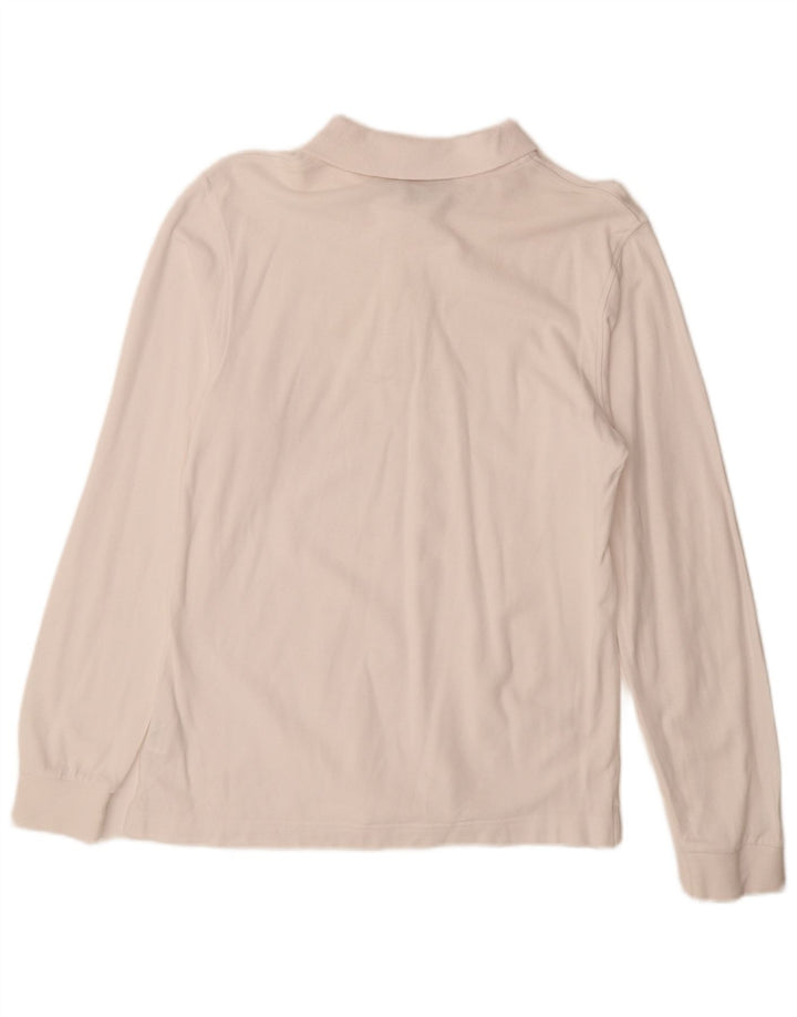LOTTO Langærmet poloshirt til mænd Medium hvid bomuld