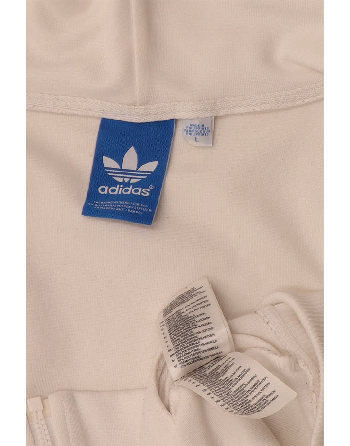 Adidas Hættetrøje med lynlås til mænd Stor hvid polyester