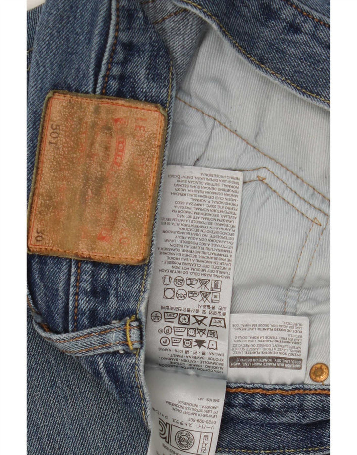 Levi's Herre 501 Straight Jeans W30 L30 Blå Bomuld