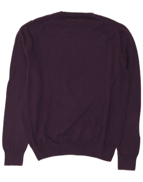 Marks & Spencer Dame sweater med rund hals DK 14 Medium Lilla Bomuld