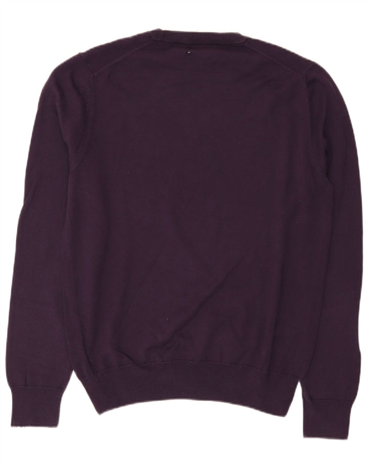 Marks & Spencer Dame sweater med rund hals DK 14 Medium Lilla Bomuld