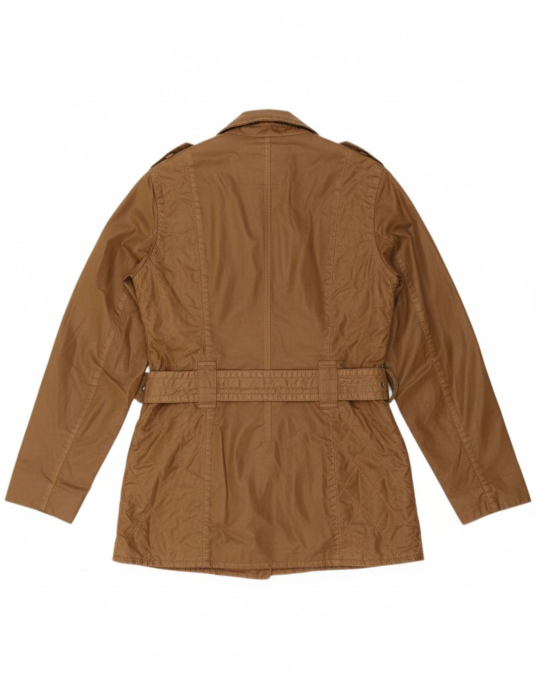 BARBOUR Womens Oversized Waxed Cotton Jacket UK 8 Small Brown