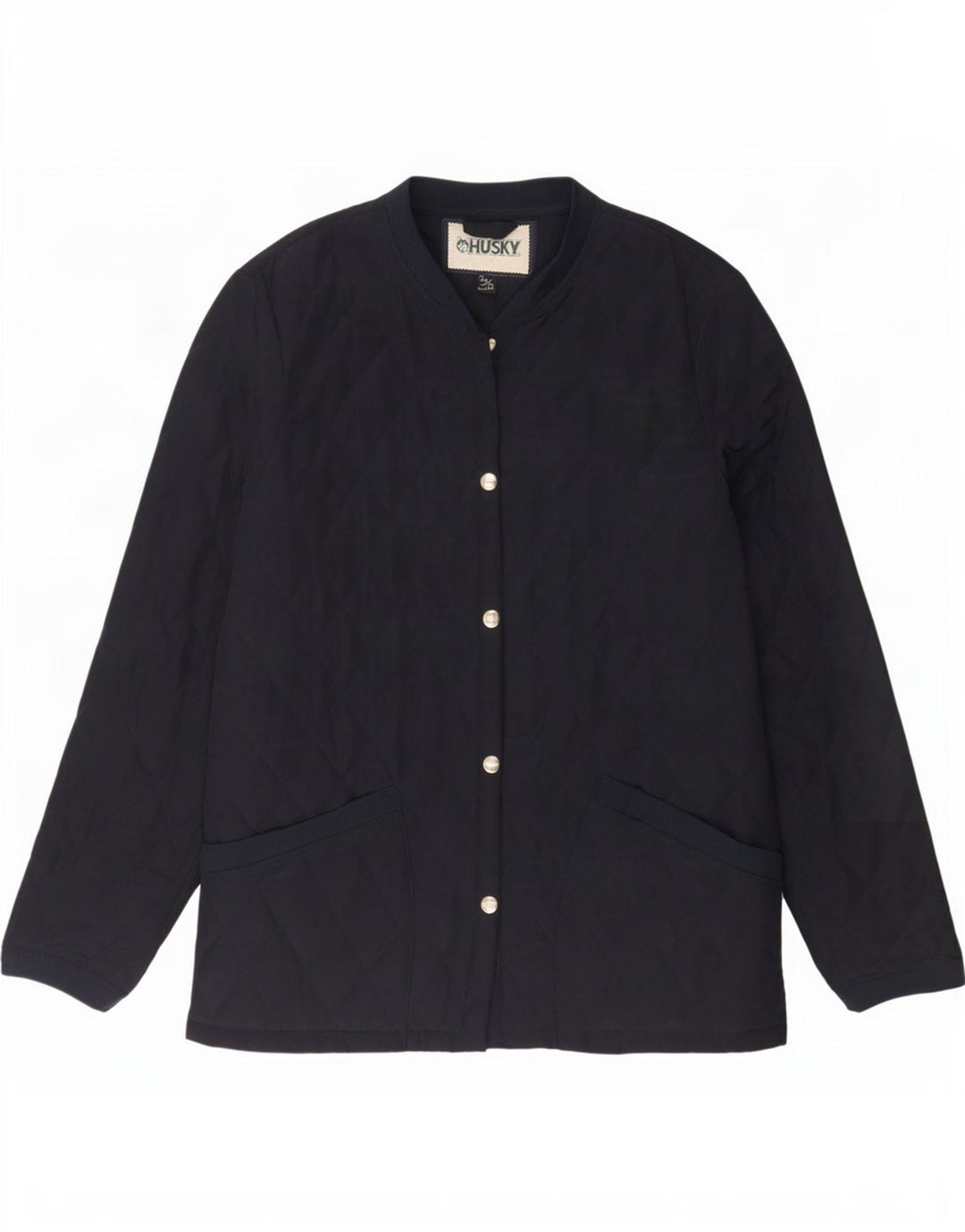 Husky Dame Quiltet Jakke UK 12 Medium Navy Blue Polyester
