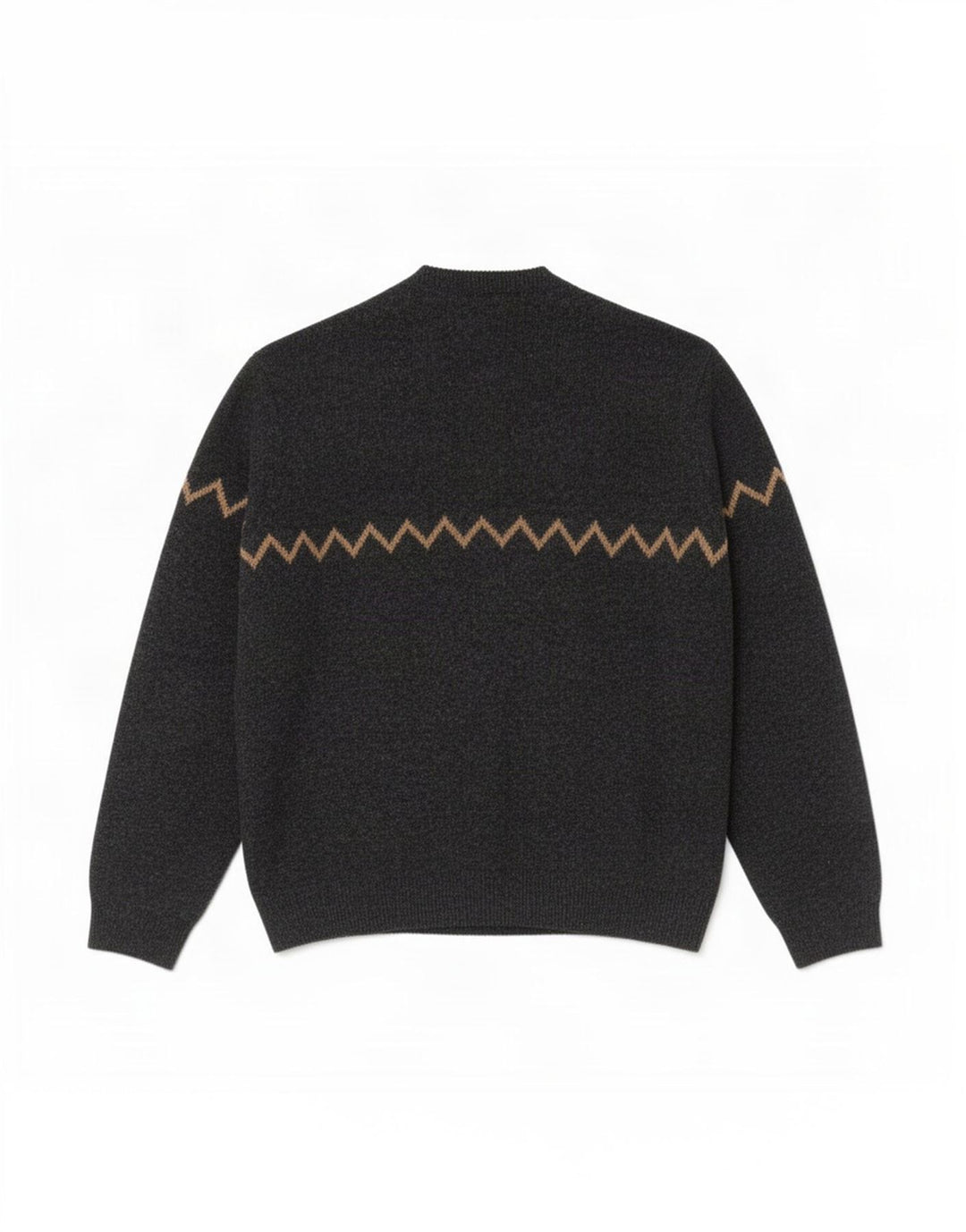 Hugo Boss Herre Crew Neck Jumper Sweater IT 50 Medium Grey Geometrisk Uld
