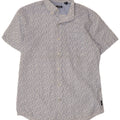 IZOD Kortærmet skjorte til mænd mellemblå plettet bomuld