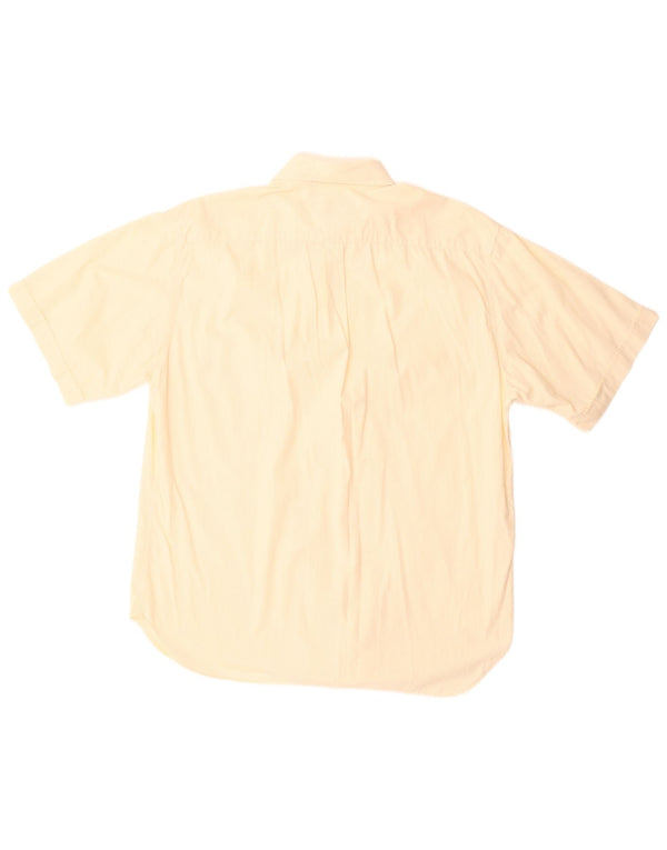 Valentino Herre Chemises kortærmet skjorte medium gul nålestribe