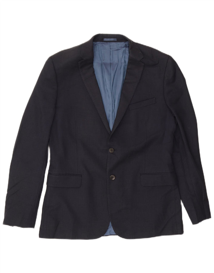 John Lewis Herre 2-knap Slim Fit Blazer Jacket UK 42 XL Navy Blue Wool