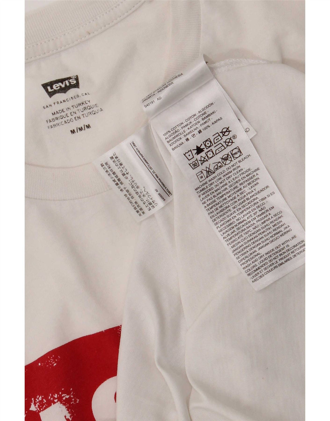 Levi's Herre grafisk T-shirt top mellem hvid bomuld