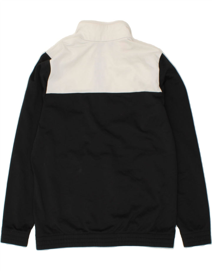 ADIDAS Boys Tracksuit Top Jacket 13-14 Years Black Colourblock Polyester Vintage Adidas and Second-Hand Adidas from Messina Hembry 