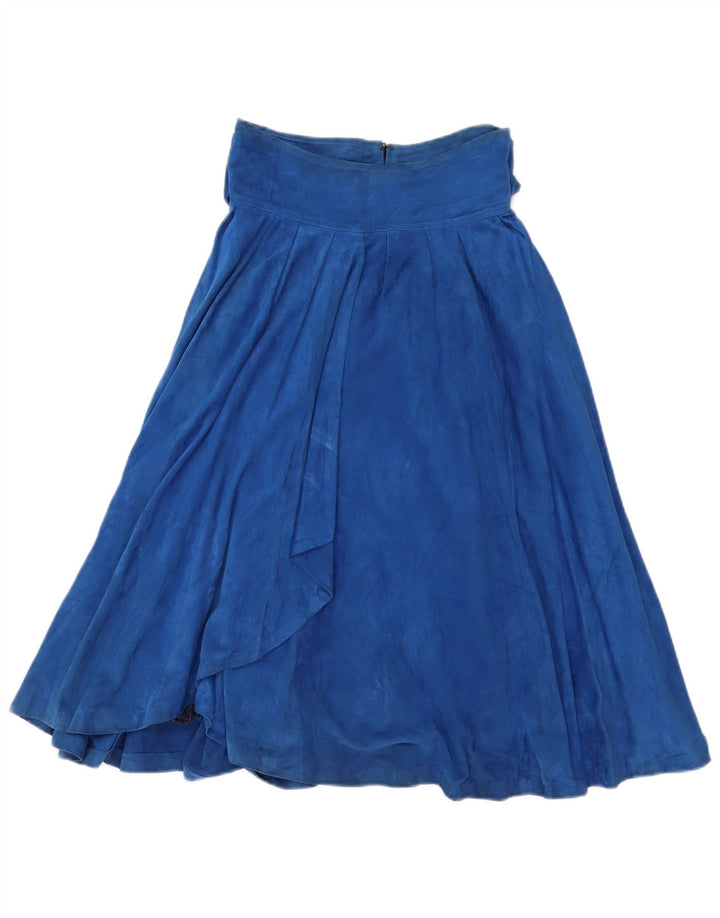 Vintage dame ruskind A-line nederdel IT 40 Small W26 blå læder