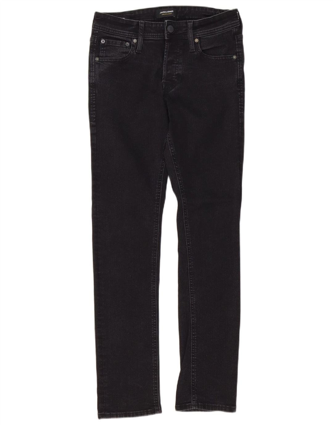 JACK & JONES Herre GLENN Slim Jeans W28 L32 Sort Bomuld