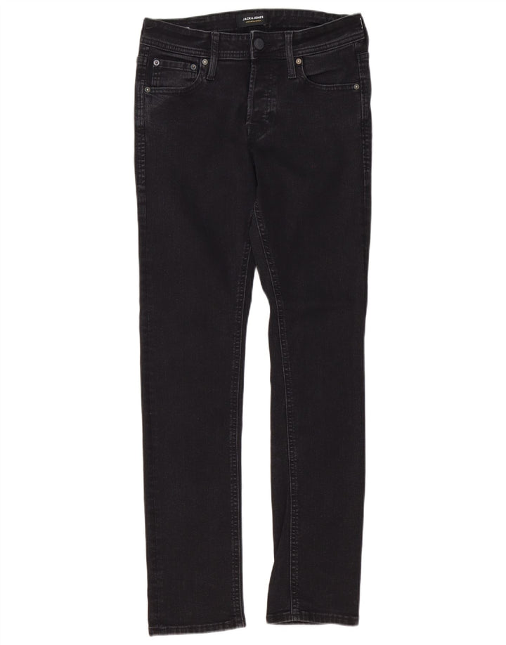 JACK & JONES Herre GLENN Slim Jeans W28 L32 Sort Bomuld