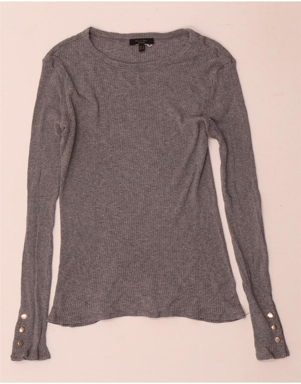 Massimo Dutti Dame Top Langærmet UK 8 Lille Grå