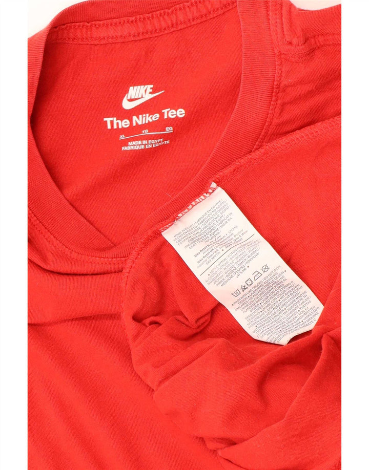 Nike herre T-shirt top XL rød bomuld