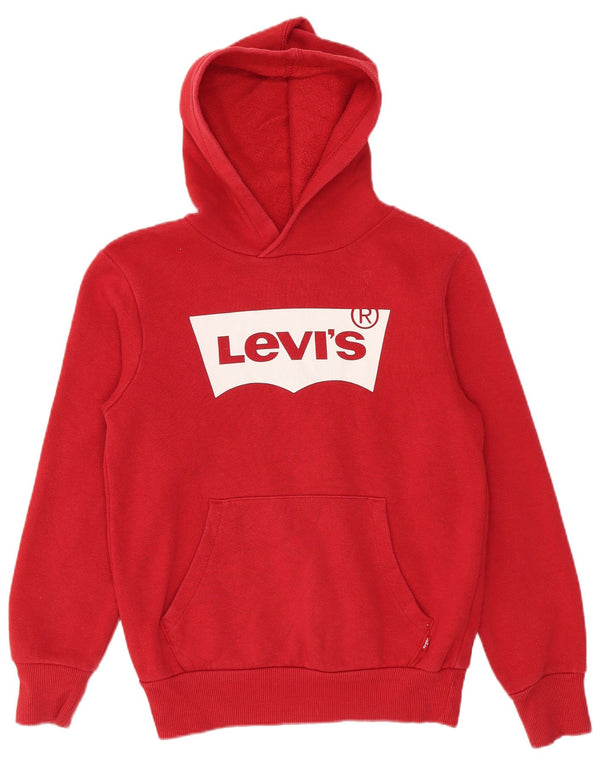 Levi's Boys grafisk hættetrøje 9-10 år rød bomuld