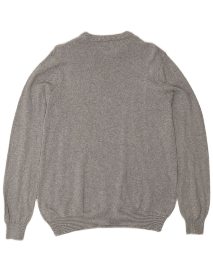 Marks & Spencer Herre sweater med rund hals, mellemgrå bomuld