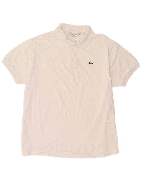Lacoste Herre Classic Fit Polo Shirt Størrelse 8 3XL Hvid Bomuld