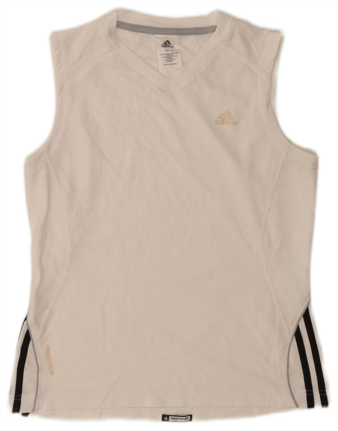 Adidas Damevest Top UK 10 Small White Polyester