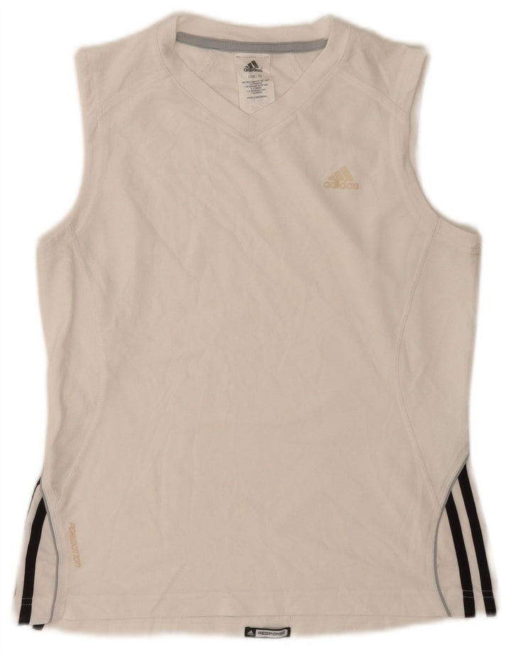 Adidas Damevest Top UK 10 Small White Polyester