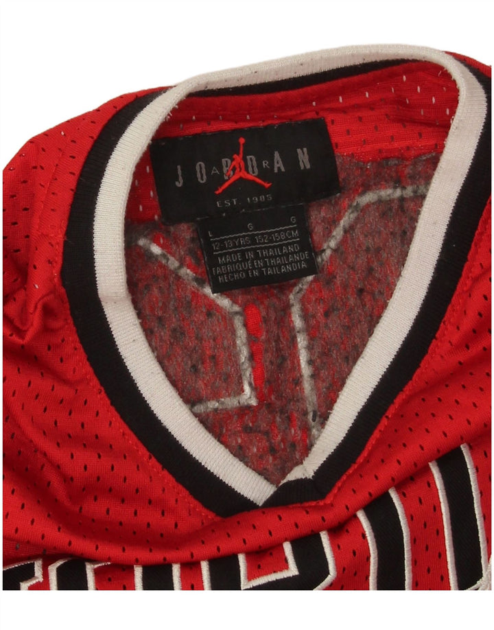 Jordan Boys Grafisk T-Shirt Top 12-13 År Stor Rød