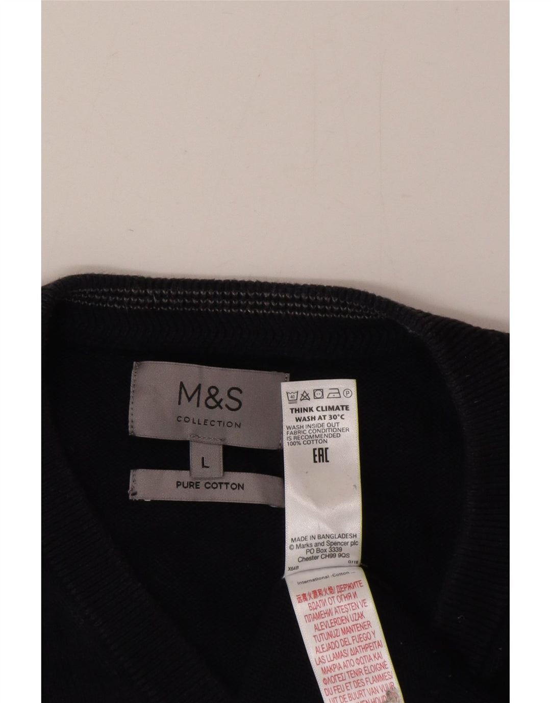 Marks & Spencer Herrevest Tank Top Stor Marineblå Bomuld