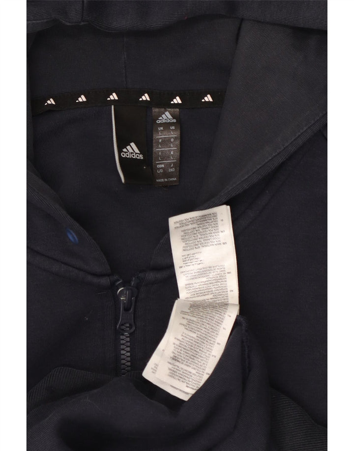 Adidas Hættetrøje med lynlås til mænd Stor marineblå bomuld