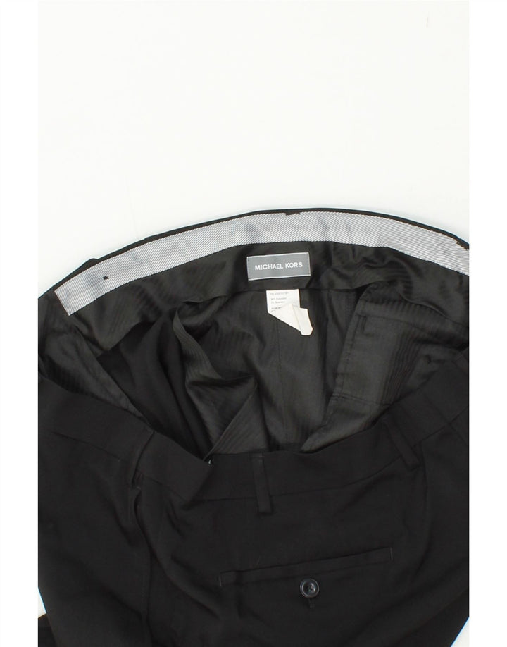 MICHAEL KORS Mens Slim Chino Trousers W40 L32 Black Polyester Vintage Michael Kors and Second-Hand Michael Kors from Messina Hembry 