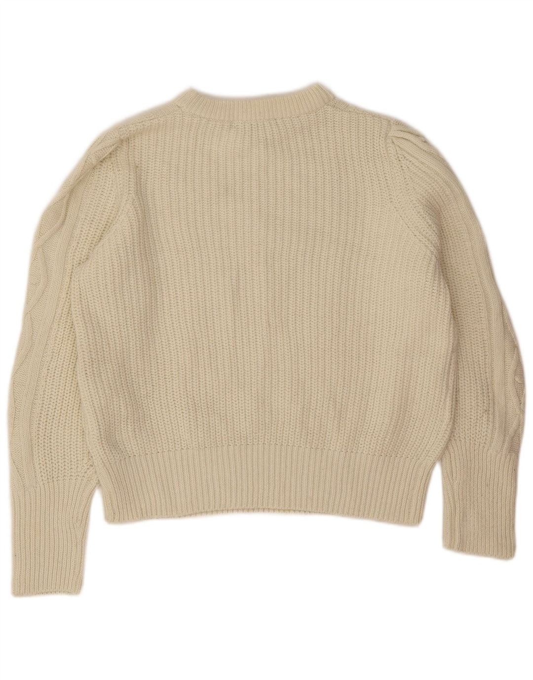 Marks & Spencer Dame Boat Neck Jumper Sweater UK 16 Large Beige Polyester