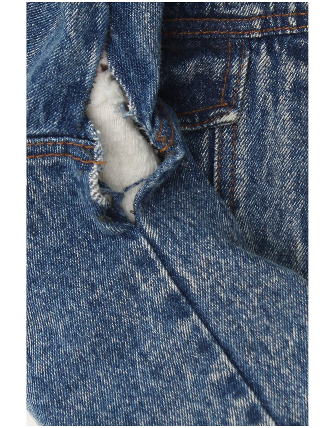 Vintage Herre Sherpa denimjakke IT 48 Medium Blue Cotton