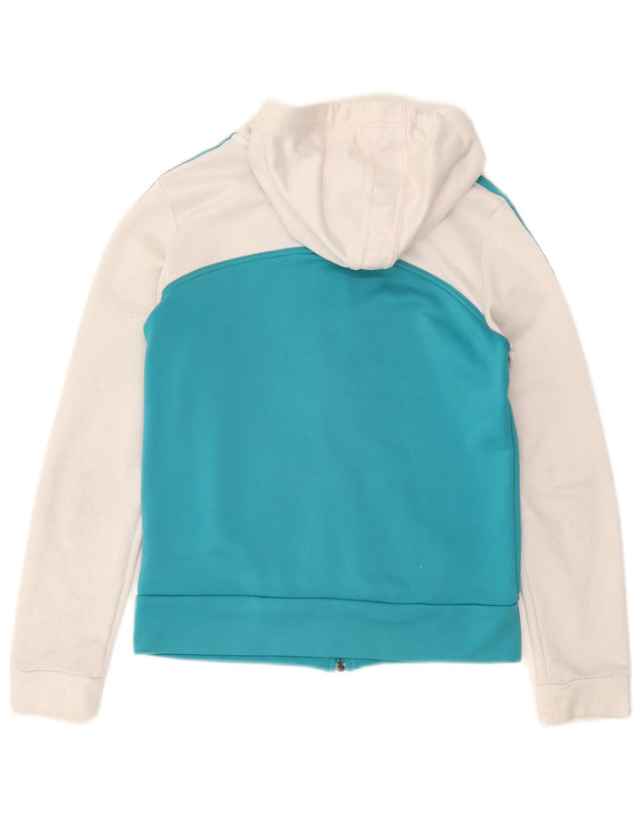 Adidas Dame Hættetrøje Sweater UK 12 Medium White Colourblock Polyester