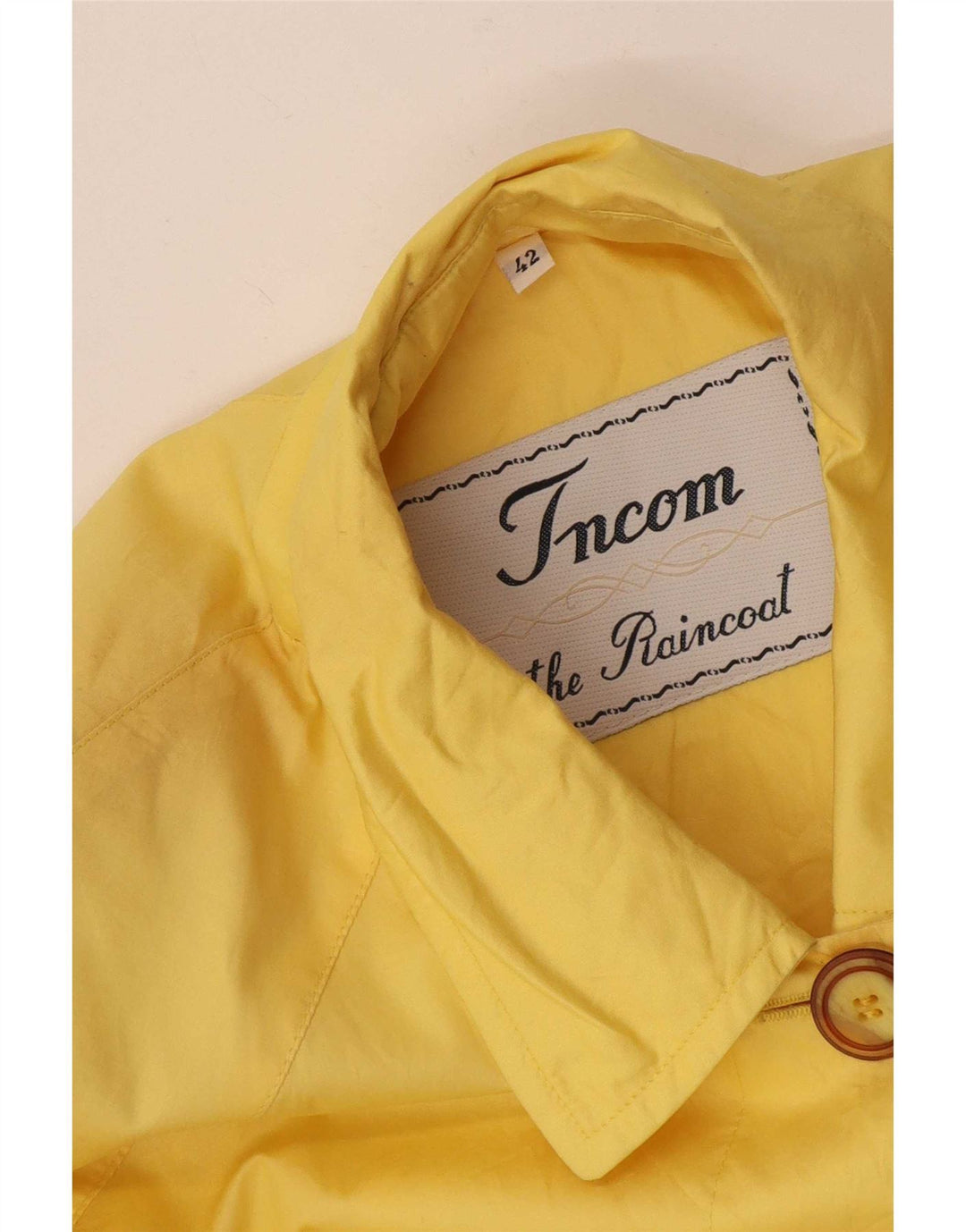 Incom Dame Oversized Regnfrakke EU 42 Stor Gul
