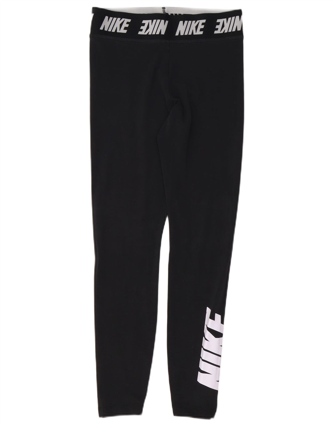 NIKE Grafiske Leggings til kvinder UK 14 Medium Sort Bomuld