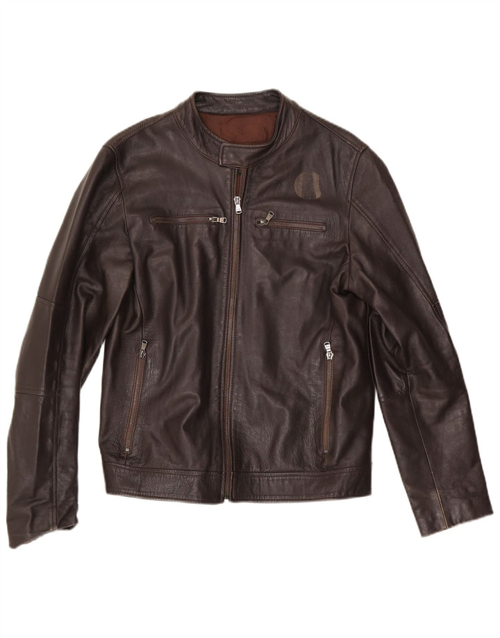 Vintage herre læderjakke UK 38 Medium Brown