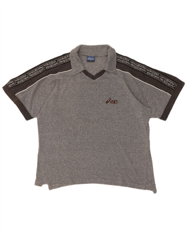 Asics Herre grafisk poloshirt lille grå farveblok