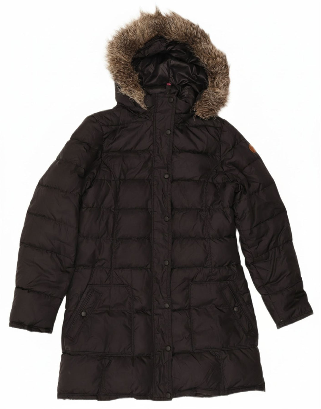 TOMMY HILFIGER Womens Hooded Padded Coat UK 18 XL Black Polyester