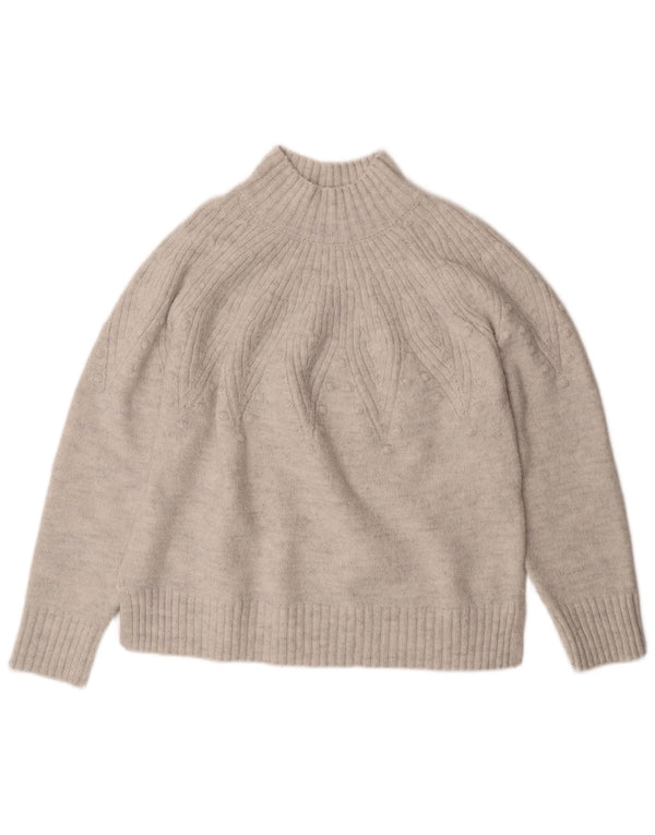 Marks & Spencer Dame Turtle Neck Jumper Sweater UK 16 Large Off White