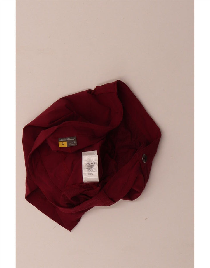 EDDIE BAUER Cargo Shorts til kvinder US 16 2XL W38 Burgundy Nylon