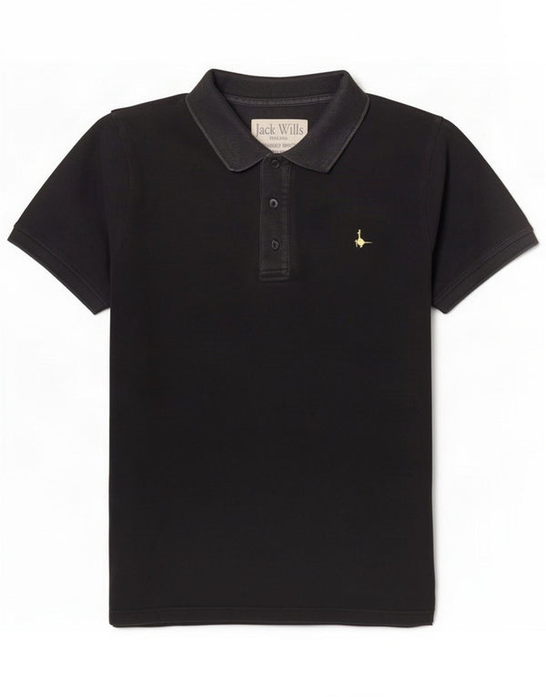 Jack Wills Mens Polo Shirt Large Navy Blue Cotton